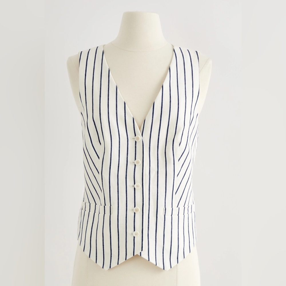 J. Peterman Optimistic Linen Vest